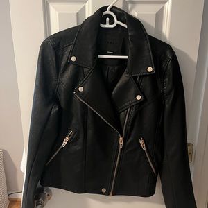 Black leather jacket